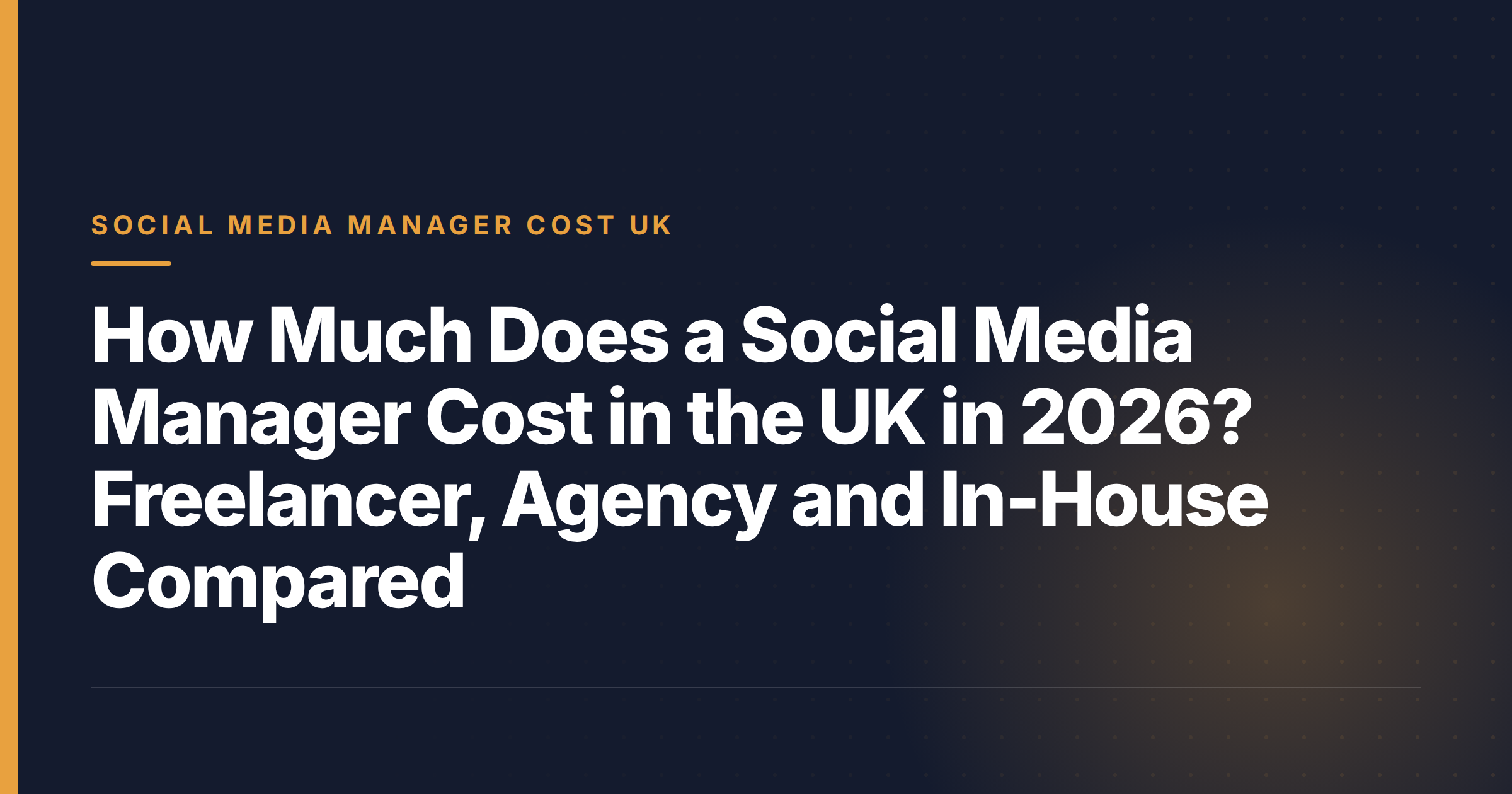 How Much Does a Social Media Manager Cost in the UK in 2026? Freelancer, Agency and In-House Compared